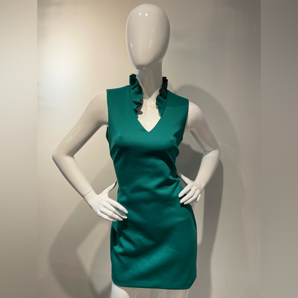 Short Sleeve Green Dress